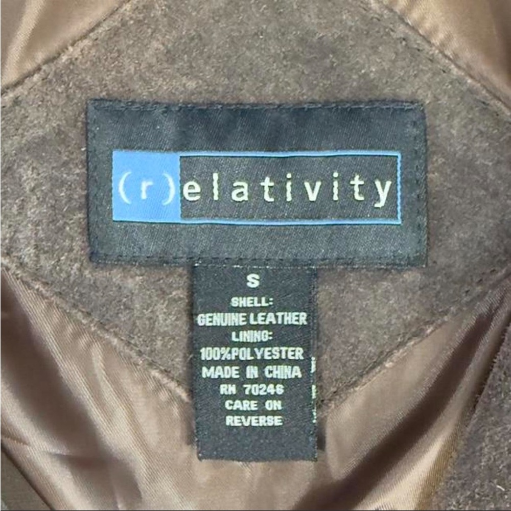 Relativity Brown Leather Jacket - image 2